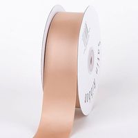 Tan Satin Ribbon Single Face 3/8 inch 100 Yards by BBCrafts