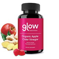 Glow Apple Cider Vinegar Gummies - 1 Pack - Unfiltered Organic ACV w/Ginger Root Extract | Support Metabolic & Digestive Functions for Slimmer Feeling, Increased Energy, Detox & Cleanse - 60 Count