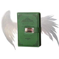 Peninsula Iron Box Gifts Supplies Digital Password Journals Business Retro Stationery Vintage Lock Diary Password Notebook Hand Book School Office Students JUSTMOO (Color : Green)