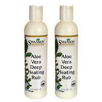 Swanson Aloe Vera Deep Heating Rub 8 fl Ounce (237 ml) Gel (2 Pack)