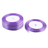 uxcell Festival Party Wedding Decoration Double Face Satin Ribbon Roll 25 Yards 23M 5 PCS Purple
