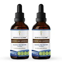 American Ginseng Tincture Alcohol-Free Liquid Extract, Farm Grown American Ginseng (Panax Quinquefolius) Dried Root (2x4 FL OZ)