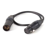 Rycote 017018 40cm Microphone Tail with Mogami Quad Cable and Neutrik XX Connectors for Softie Lyre Mount and InVision Video Mounts