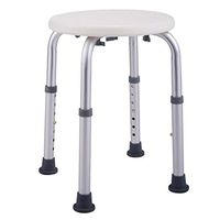 Azadx Shower Bath Chair No-Slip Seat, 8 Levels Round Adjustable Height Removable Bathtub Seat Benches, Aluminium Alloy Shower Stool for Safety and Stability