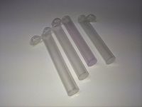 Set of (8) Cute Containers Poppers Medical Rx Prescription Vial Tube Doob Waterproof Odor Proof 4.5" Long (Clear)