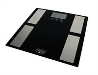 Stock Clearance!! ObboMed® MM-2700 Digital Body Weight Scale, Store 10 User Data, Measure Body Fat, Hydration%, Muscle, Bone, BMI & Basal Metabolic Rate, 150kg / 330lb, Tempered Glass, Black, 1 PCE