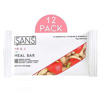 SANS PB and J Meal Replacement Protein Bar | All-Natural Nutrition Bar With No Added Sugar | Dairy-Free, Soy-Free, and Gluten-Free | 14 Essential Vitamins and Minerals | (12 Pack)
