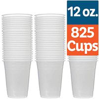 Plastic Cups 12/14 oz. Translucent Disposable Cups [Case of 825 Cups] Clear Plastic Cups 12/14 ounce