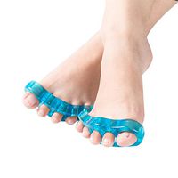 Gel Toe Separators Stretchers and Straighteners for Foot Pain & Bunion Relief, Hammer Toes and More - 1 Pair, (Blue) (Size : L)