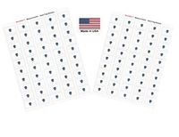 Made in USA! 100 Massachusetts 1.5" x 1" Self Adhesive State Flag Stickers, Two Sheets of 50, 100 Massachusetts Sticker Flags Total