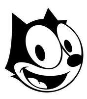 Felix the Cat Head 5.5" Decal Sticker for Laptop Car Window Tablet Skateboard - Black Color