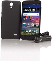 Tracfone ZMax One Z719DL 4G LTE Phone + 1 Year of Service with 1500 Min/Text/Data (Black (Skin May Vary in Colour), 1 Year of Service with 1500 MIN/1500 Text/1500MB)