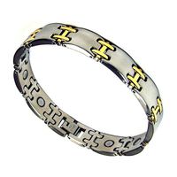 Men's Surgical Stainless Steel Magnetic Golf Power Bracelet C 7.5"