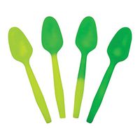 Crazy Color Changing Plastic Spoons - Yellow to Green When Cold - Colorful & Beautiful Birthday Party Spoons - Frozen Dessert Supplies - Made in USA! 50 Count
