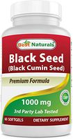 Best Naturals Black Seed Oil Capsules 1000 mg (Non-GMO) Nigella Sativa - 100% Cold Pressed Black Cumin Seed Oil Pills Contains Thymoquinonoe which Promotes Healthy Inflammatory Response 60 Count