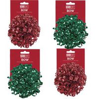 Gift Wrap Bows PaperCraft 4 Pack (Red & Green)