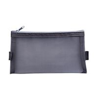 Transparent Mesh Simple Pencil Pencils, Highlighters, Gel Pen, Markers and other School Supplies Case - Student Pencil Cases Nylon School Office Supplies (A)