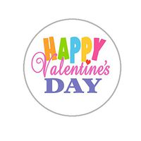 Valentine's Day Envelope Seals - 1.2" Valentine's Day Stickers - 144 Fun Holiday Stickers (Happy Valentines Day)