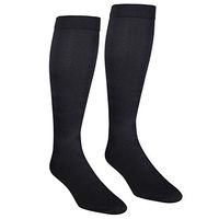 NuVein Men's Compression Socks Dress Trouser Style Over Calf Knee High, Black, Large