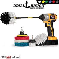 Drillbrush - Drill Scrub Brush Attachment - Brush Hard Cleaning - Grill Brush and Cleaner - Powered Grill Brush - Cleaning Tools - Drill Brush Bathroom Cleaner Pads - Bathroom Shower Cleaner