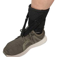 fibee Foot Up Drop Foot Brace - Soft Adjustable AFO Straps Foot Drop Brace & Low Profile Orthosis Ankle Stability Support Pads for Shoes Walking, Fits Left or Right Foot for Women and Men, Black