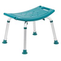 Flash Furniture HERCULES Series Tool-Free and Quick Assembly, 300 Lb. Capacity, Adjustable Teal Bath & Shower Chair with Non-slip Feet