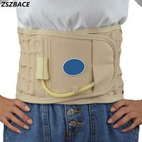 Adult Adjustable Breathable Spinal Air Traction Belt- Decompression Lumbar Support Belt Pain Relieve- Khaki- One Size Fits for Less Than 51 inches Waist