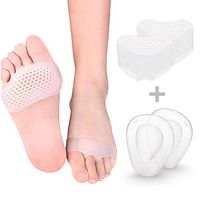 Ball of Foot Cushions,Metatarsal Pads for Women Men,Foot Pads for Ball of Feet,High Heels Foot Pain Relief Forefoot Cushioning,Morton's Neuroma Callus Metatarsal,Soft Gel Inserts-2 Pairs(2 Styles)