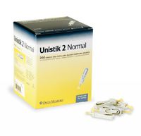 Owen Mumford Unistik 2 Safety Lancets - 21G 2.4mm depth lancet - Qty of 200 - Model AT 0704