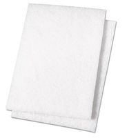 Premiere Pads PAD 198 Light Duty Scouring Pad, 9" Length by 6" Width, White (Case of 20)