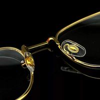 BEHLINE 10 Pairs 14mm Screw-in Soft Silicone Eyeglasses Nose Pads Glasses Repair Kits,Bonus Screwdriver (Gold)