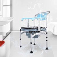 Commode Chair, Heavy-Duty Porta Potty for Adults, Toilet Safety Frame with Commode Bucket Portable Toilet for Camping