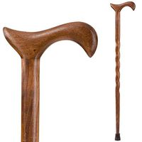 Brazos Walking Cane for Men and Women Handcrafted of Lightweight Wood and made in the USA,   Walnut, 37 Inches