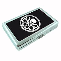 Skull Squid Kraken Metal Silver Cigarette Case Holder Box Smoking