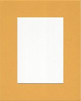 Pack of (2) 22x28 Sun Yellow Picture Mats with White Core, Bevel Cut for 18x24 Picture, with 1/8" Foam Core and Clear Bags