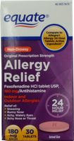 Equate - Allergy Relief - Fexofenadine 180 mg, 30 Tablets (Compare to Allegra Allergy)