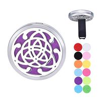 Tornado Celtic Knot Aromatherapy Car Air Freshener Stainless Steel Essential Oil Diffuser Locket Vent Clip 12 Refill Pads