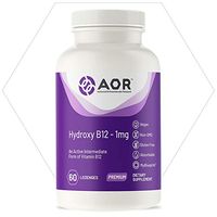 AOR, Hydroxy B12, Supports Cardiovascular Health, Nerve Function and Detoxification, Dietary Supplement, Vegan, 60 Servings (60 lozenges)