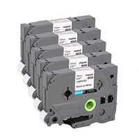 5-Pack Label Maker Tape 12mm 0.47 inch Laminated White Tape Compatible with Labelers That Use Brother P Touch Label Tape TZ231 TZe231 (PT-D210 PT-H100 PTD400AD PT-1230PC and More), 26.2 Feet (8M)