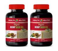 Stress Relief Vitamins for Men - Hemp Seed Oil for Pain Relief - Hemp Oil for Anxiety and Depression - 2 Bottles 240 Liquid Capsules