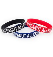Kids/Youth Peanut Allergy Silicone Wristbands - Lot of 3