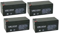 Universal Power Group 12V 3.4Ah UPS Battery for Long Batteries WP312-4 Pack