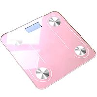 D-YYBB Smart Body Fat Scales,Body Composition Analyzer Monitor,for BMI,Visceral Fat,Muscle,Body Age Etc,Smart APP for Fitness Tracking (Color : Pink)