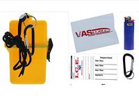 Waterproof Cigarette Case, with BIC Lighter Carabiner - BLUE & Bonus RFID Protection! (YELLOW CASE)