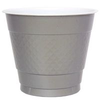 Hanna K. Signature Collection 50 Count Plastic Cup, 9-Ounce, Silver