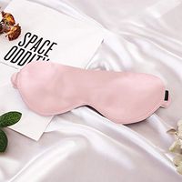 THXSILK 22 Momme Mulberry Silk Eye Mask, Super Smooth Sleep Mask, Soft Eye Cover for Good Night Sleep, Comfortable Travel and Nap, with Wide Head Strap for Woman/Man/Kids,Charming Pink