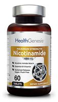 B3 Nicotinamide 1000 mg 60 Tabs Extra Strength Slow Release - Natural Flush-Free Vitamin Formula | Gluten-Free Nicotinic Amide Niacin | Supports Skin Health | Cell Repair Support