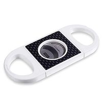 BUY-TO Cigar Cutter Guillotine Cut Stainless Steel + ABS Fits Most Cigars 9440mm,White