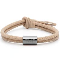 Power Ionics Weave Ion Bracelet Waterproof Band Mens Power Germanium Sports Fashion Health Bracelet for Women (Nude/GunGray Bead)