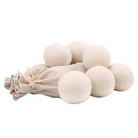 Beiswe Wool Dryer Balls Saves Drying Time Natural Fabric Softener Reusable Dryer Ball, Reduces Clothing Wrinkles